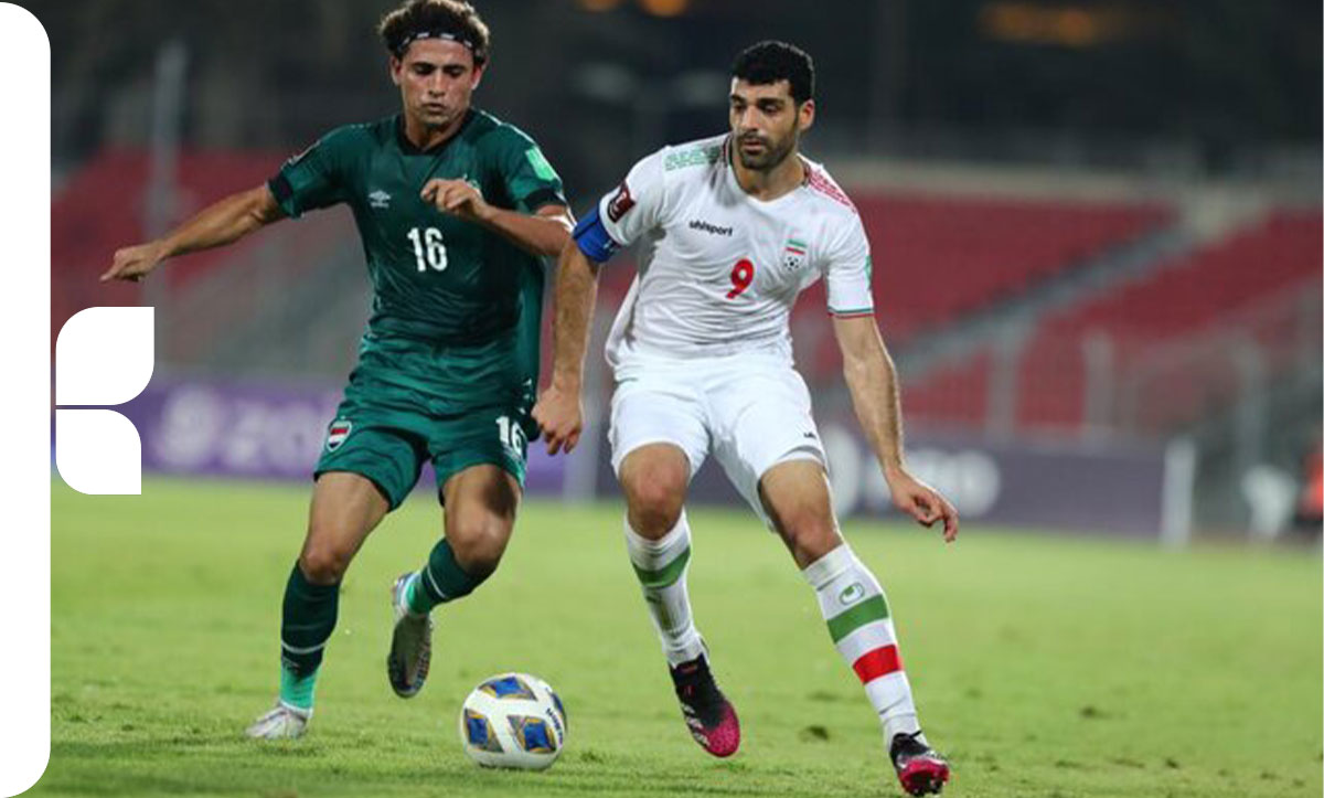 بازی فوتبال ایران و عراق با لباس جدید تیم ملی 