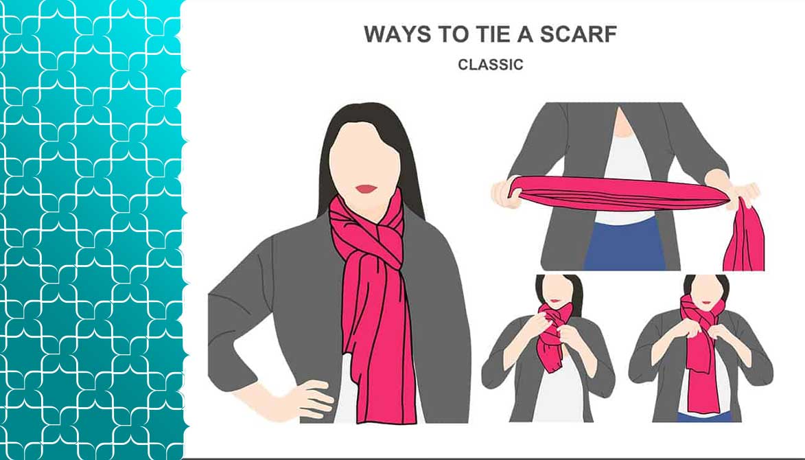 نحوه بستن روسری به روش کلاسیک